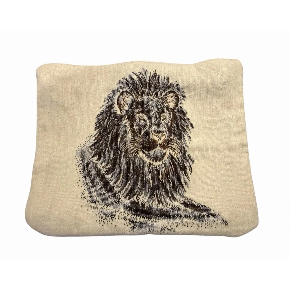 Vintage Biederlack Reversible Soft Lion‎ Pillow Case NWOT Made In USA